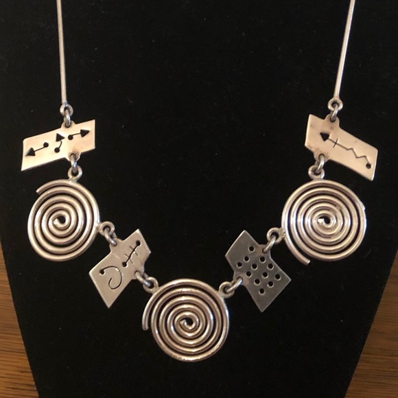 Vintage Silpada Sterling Silver Geometric Maze Swirl...